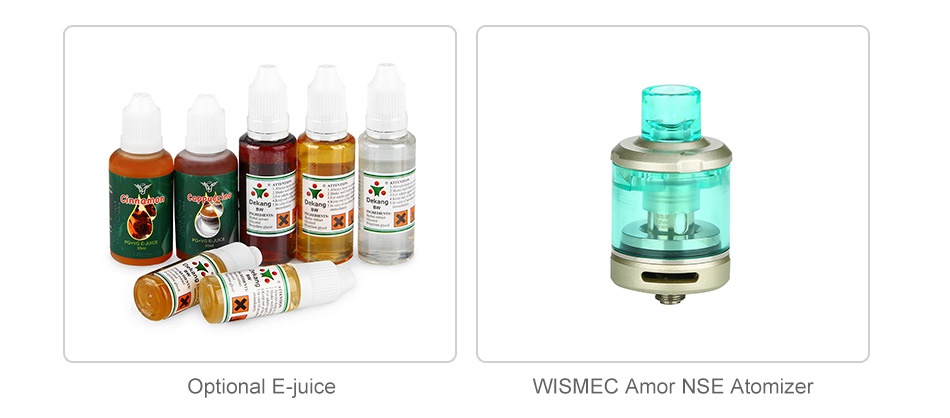 WISMEC SINUOUS V200 200W TC Kit with Amor NSE Optional E juice WISMEC Amor NSE Atomizer