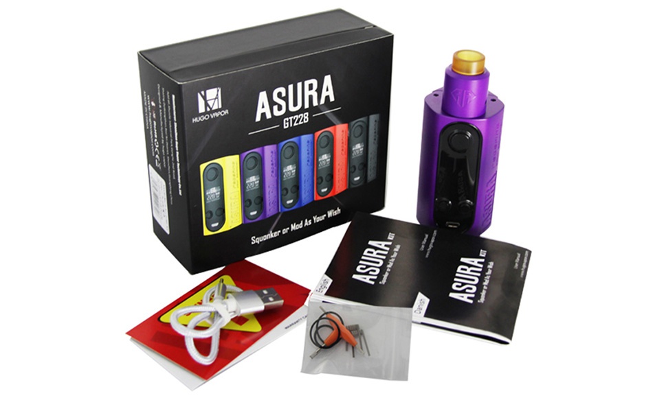 Hugo Vapor Asura 228W 2-in-1 TC Squonk Kit E ASURA