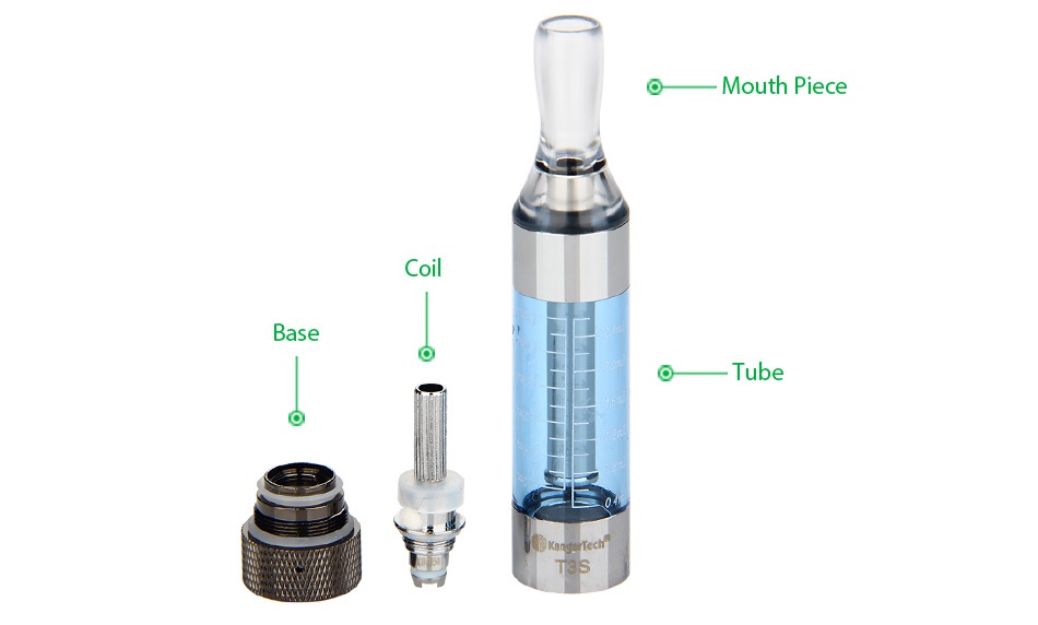Kangertech T3S eGo BCC Clearomizer 3ml 5pcs Mouth piece Base ube