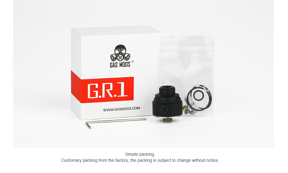 GAS MODS G.R.1 BF RDA G R I Www gasmOds Com ry packing from the factory  the packing is subject to change without notice
