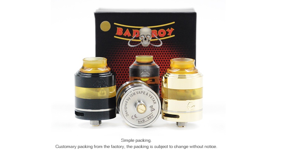 Ystar Bad Boy RDA A   Simple packing Customary packing from the factory  the packing is subject to change without notio