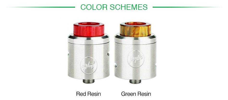 WISMEC Guillotine V2 RDA COLOR SCHEMES Red resin Green Resin