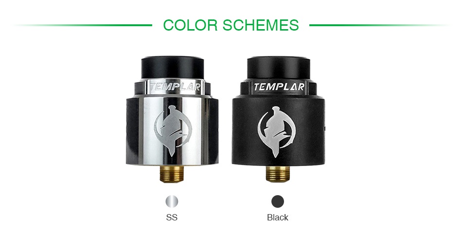 AUGVAPE Templar RDA COLOR SCHEMES TE EMPLAR Black