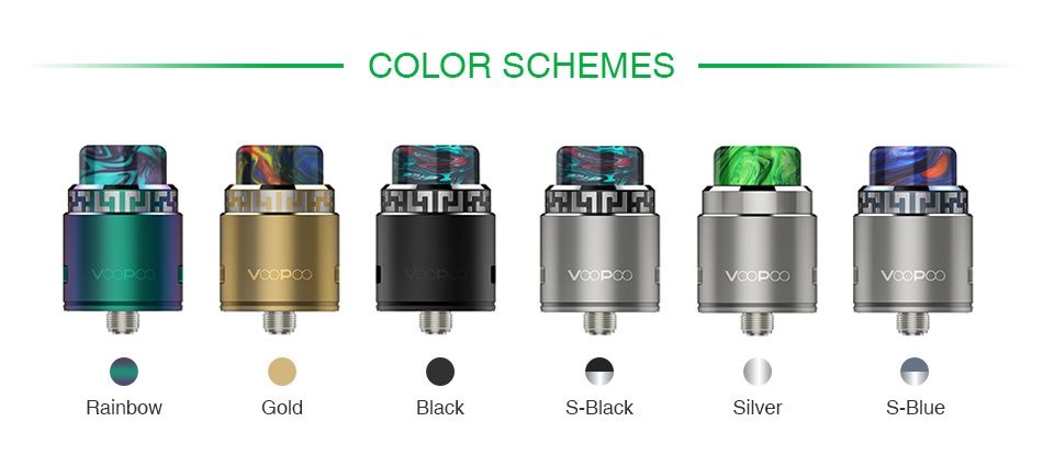 VOOPOO Rune RDA COLOR SCHEMES R LIPE HAITI OOPOO VOODOO S Black