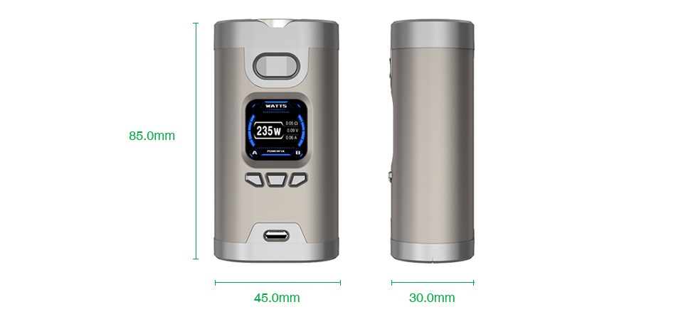 Hcigar Wildwolf 235W TC MOD 85 0mm 235W k 45 0mm 30 0mm