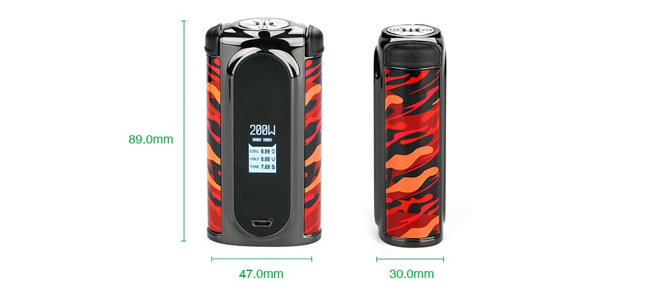 VOOPOO Vmate 200W TC Box MOD 89  omm 47 0mm 30 0mm