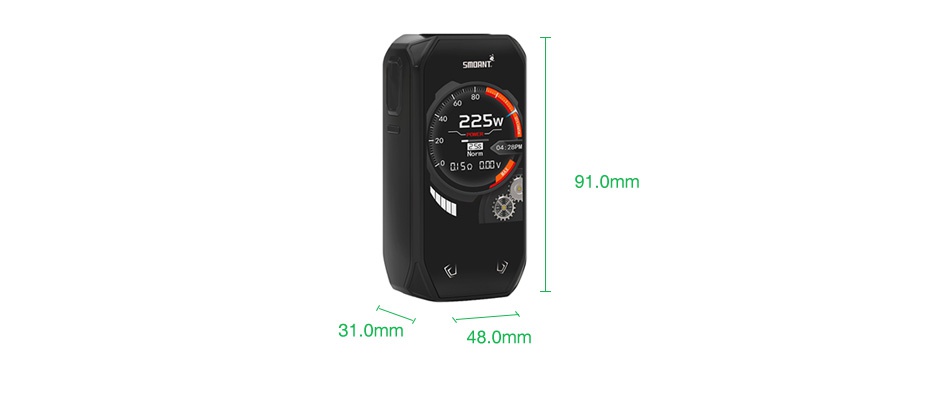 Smoant Naboo 225W TC Box MOD 225W 91 0mm 31 0mm 8 0mm