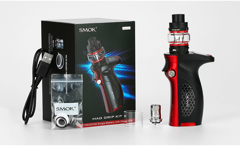 SMOK Mag Grip 100W TC Kit with TFV8 Baby V2 SMOK 00 20700 Single Battery with