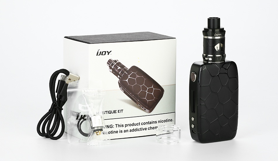 IJOY Mystique 162W TC Kit with Mystique Subohm Tank JDY UE KIT NG  This product contains nicotine tine