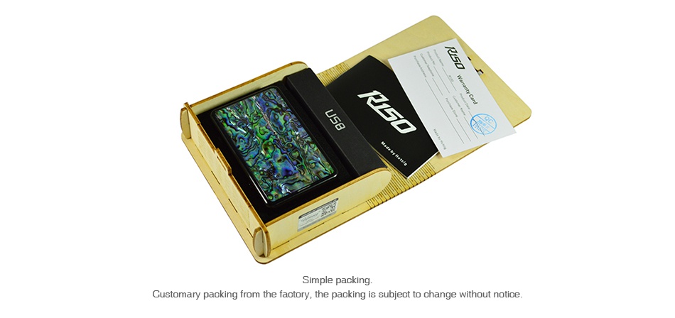 Hotcig R150 TC Box MOD Simple packing Customary bject to change