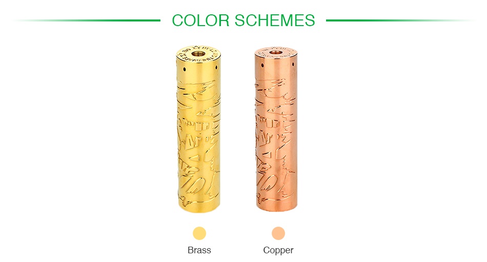 Timesvape Saint Mech MOD COLOR SCHEMES Brass