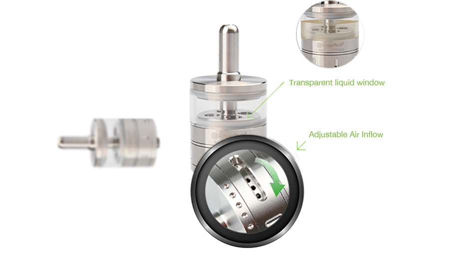 Kangertech Aerotank Giant Clearomizer 4.5ml Transparent liquid window Adjustable Air Inflow